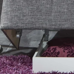 Graue Bettcouch mit Faltmechanik - Dalicia