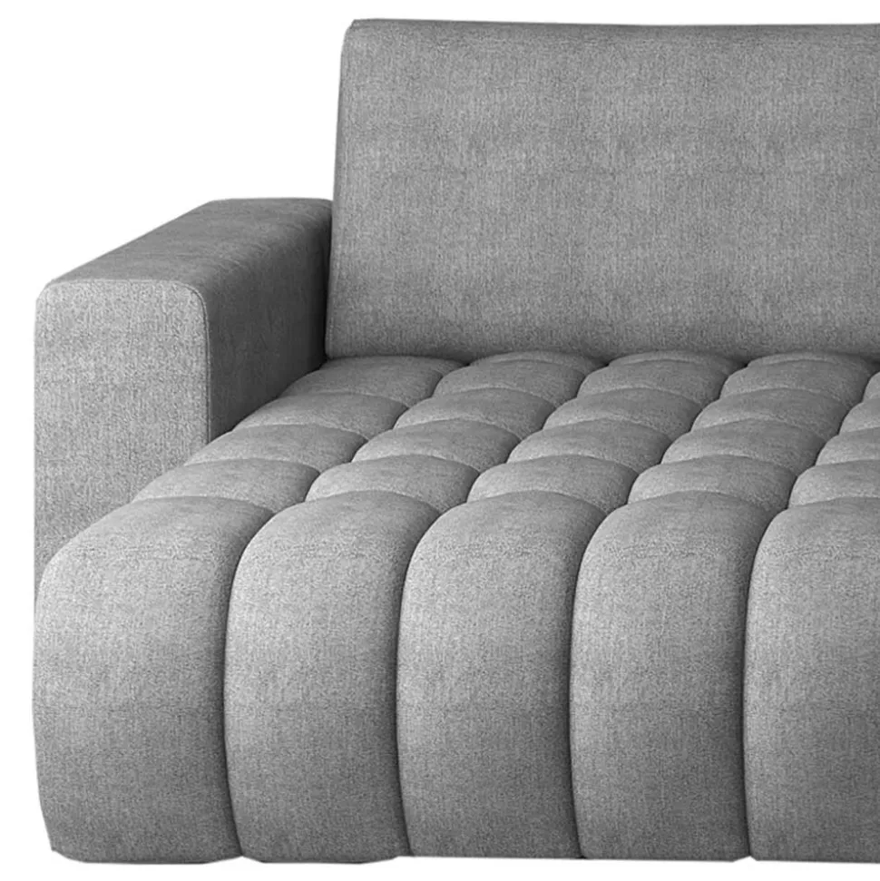 Graue Wohnzimmercouch mit Schlaffunktion - Rikono