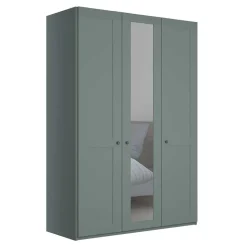 Graugrüner Kleiderschrank mit Metallgriffen - Rajavo II
