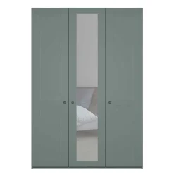 Graugrüner Kleiderschrank mit Metallgriffen - Rajavo II