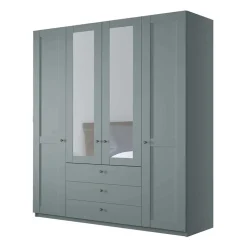 Graugrüner Kombi-Kleiderschrank 200 cm breit - Rajavo