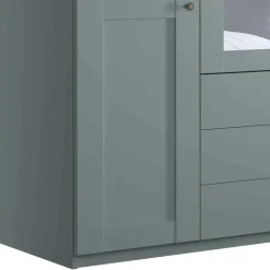 Graugrüner Kombi-Kleiderschrank 200 cm breit - Rajavo