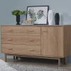 Große Kombi-Kommode in Eiche Holzoptik - Benns
