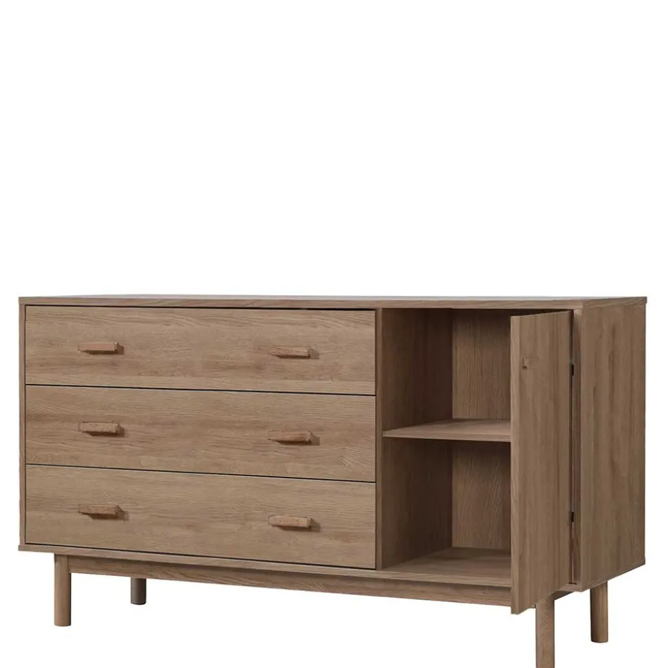 Große Kombi-Kommode in Eiche Holzoptik - Benns