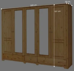 Großer Schlafzimmerschrank in Natur - Imressa