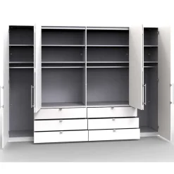 Großer Schrank für Bekleidung in Weiß - Donpiave
