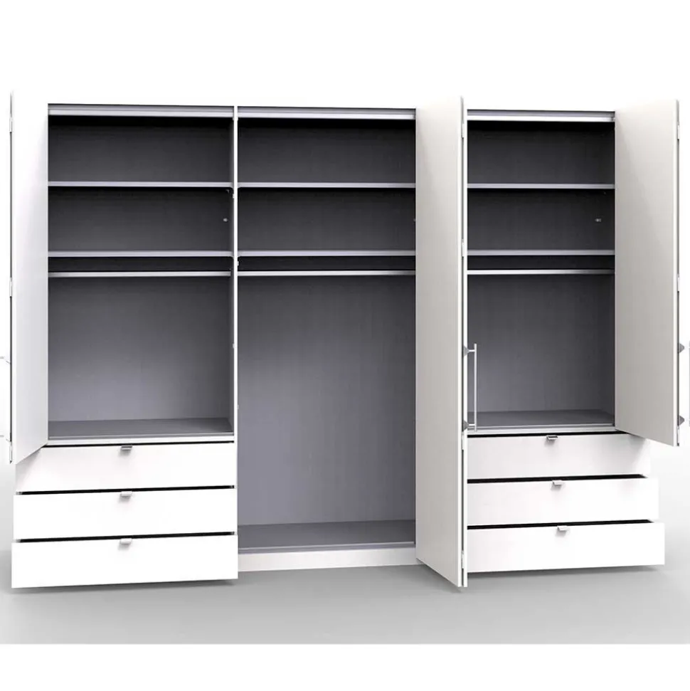 Großer Schrank fürs Schlafzimmer in Weiß - Dolienca