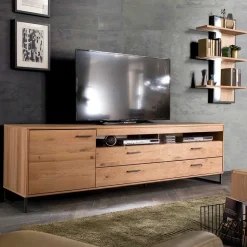 Großes Design TV Board & Wandregal - Assela (zweiteilig)