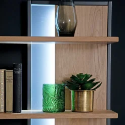 Großes Design TV Board & Wandregal - Assela (zweiteilig)