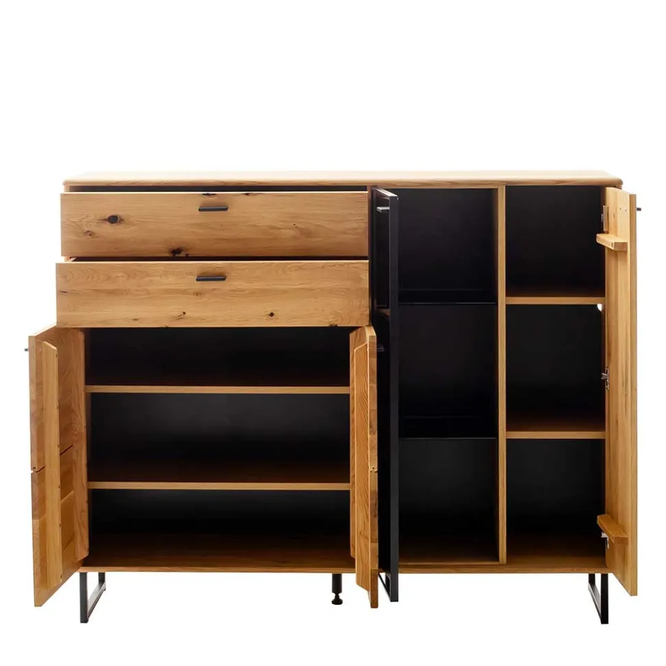 Großes Highboard mit Metall Bügelgestell - Flacona