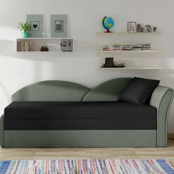Gästebett Recamiere in Grau und Schwarz - Viko