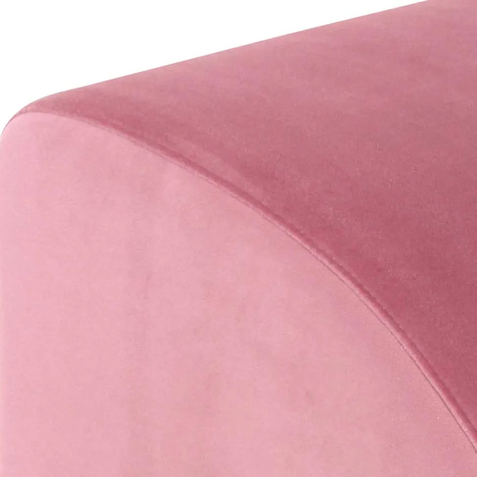 Halbrunder Beistellhocker in Rosa - Jily