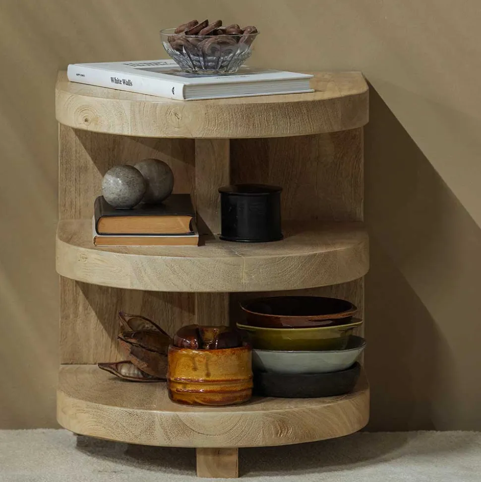 Halbrunder Beistelltisch im Skandi Design - Fuxiata