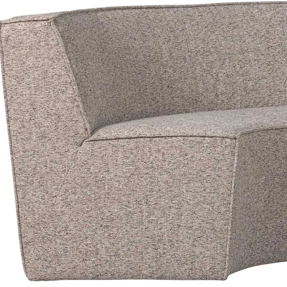 Halbrundes Sofa für den Esstisch - William (zweiteilig)
