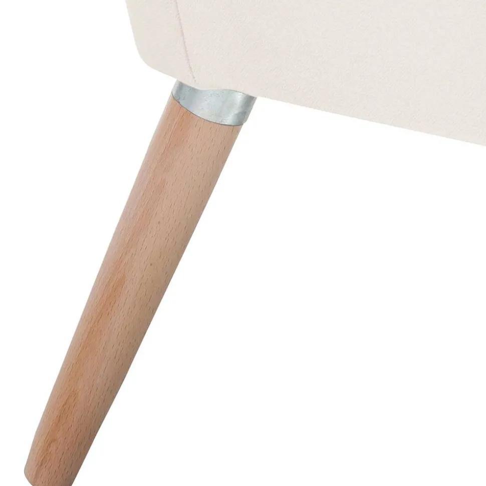 Heller Sessel in Creme Samtvelours - Agnesco