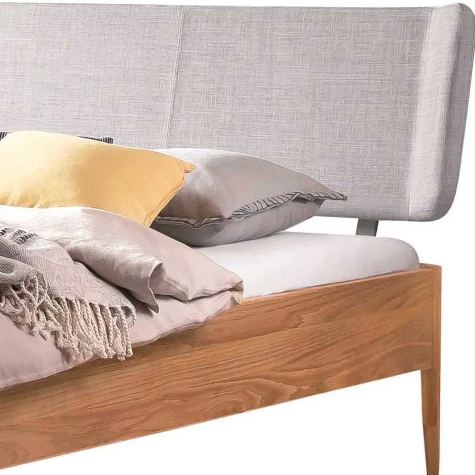 Helles Bett aus geölter Eiche modern - Fachet