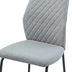 Hellgraue Polsterstühle aus Stoff - Servi (4er Set)