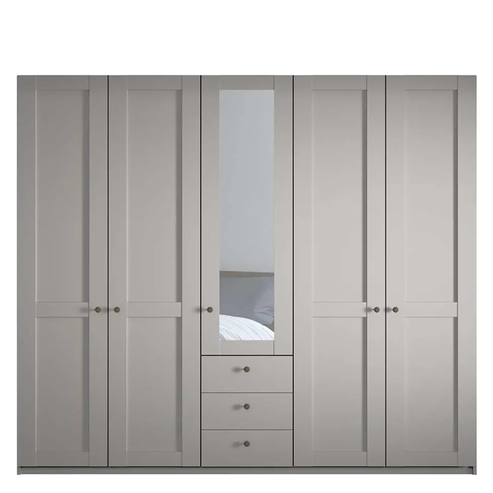 Hellgrauer Schlafzimmerschrank 5-türig - Ridonna I