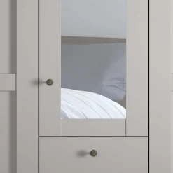 Hellgrauer Schlafzimmerschrank 5-türig - Ridonna I