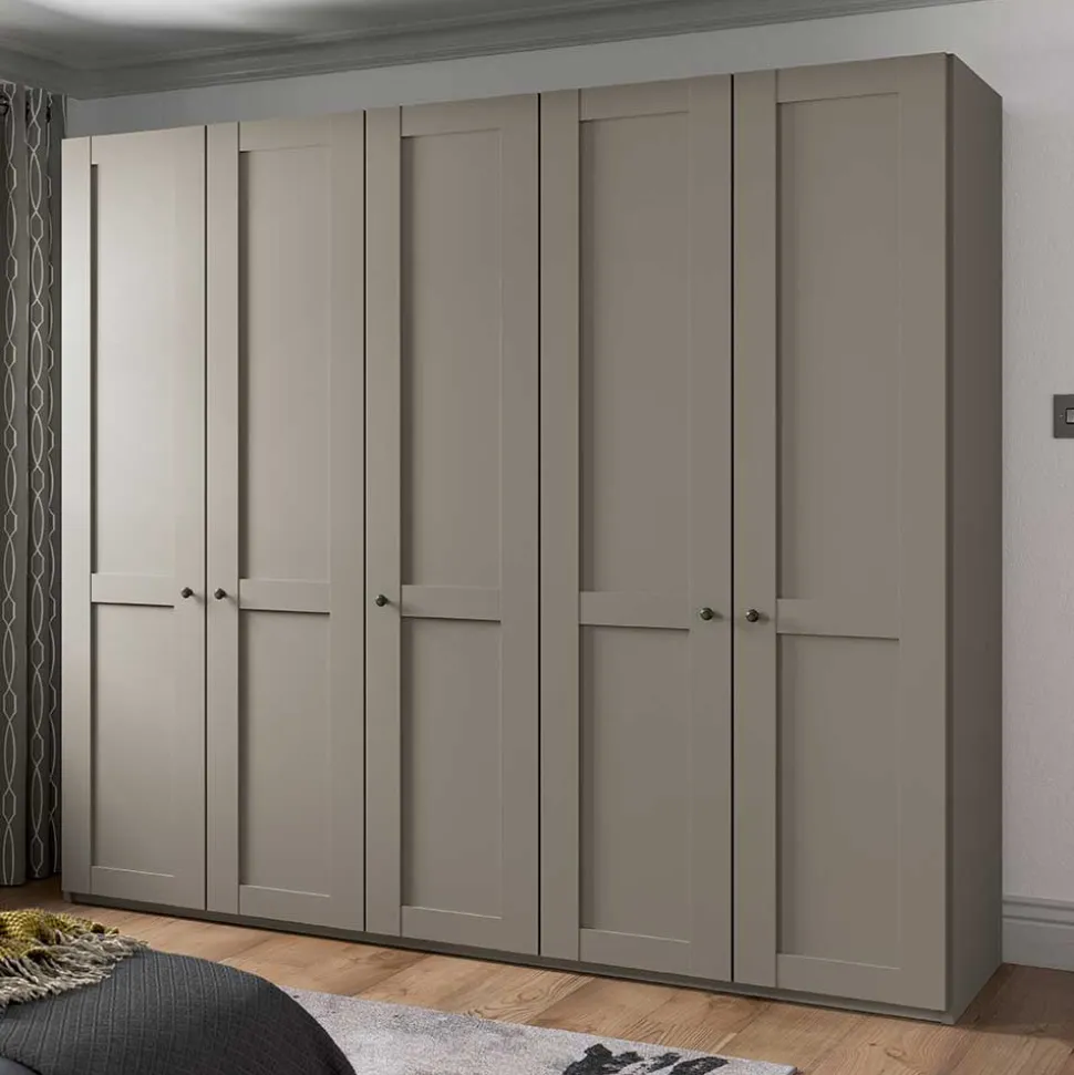 Hellgrauer Schlafzimmerschrank 250 cm breit - Ridonna