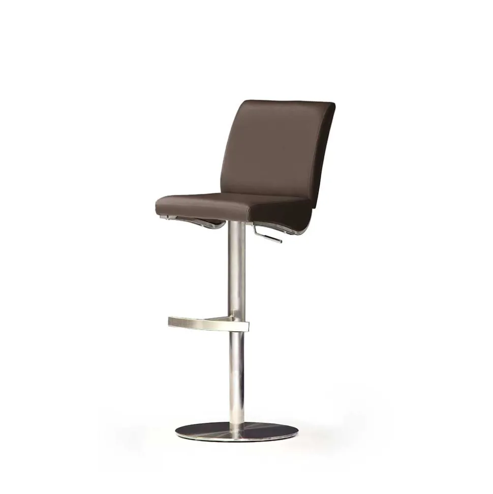 Höhenverstellbarer Barhocker Retrossy aus Edelstahl