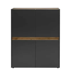 Highboard in Anthrazit & Wildeiche Dekor - Ahilav