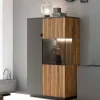 Highboard in Eiche Bianco und Anthrazit - Cruzca I