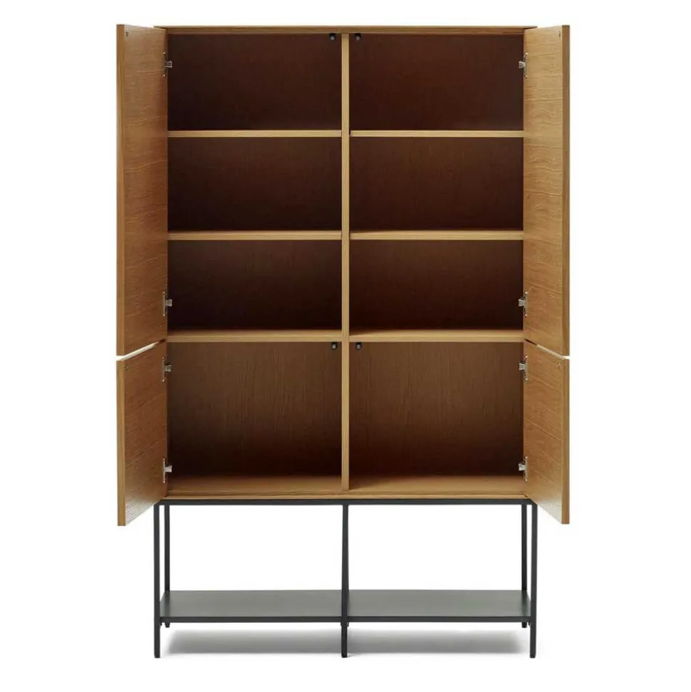 Highboard in Eichefarben und Anthrazit - Utperio