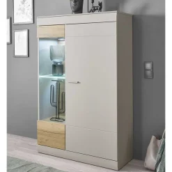 Highboard in Hellgrau & Zinneiche NB - Lioscas