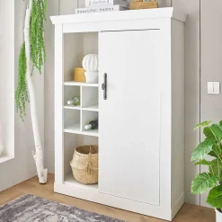 Highboard in weißer Holzoptik Pinie - Liancos