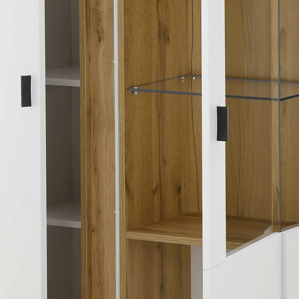Highboard mit Glas und Licht modern - Racelyn
