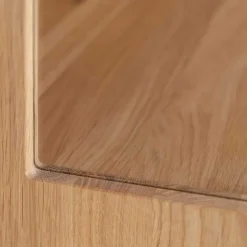 Highboard Vitrine aus Eiche und Glas - Masicuri