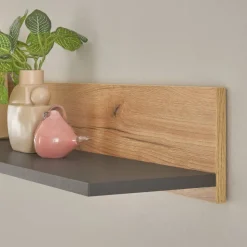 Hängeboard in Wildeiche Optik und Anthrazit - Colomania