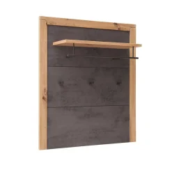 Hängegarderobe in Dunkelgrau und Wildeiche - Carry