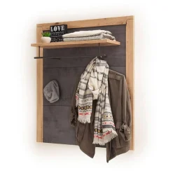 Hängegarderobe in Dunkelgrau und Wildeiche - Carry