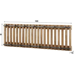 Hängegarderobe in Mangoholz Sandfarben - Imparacta