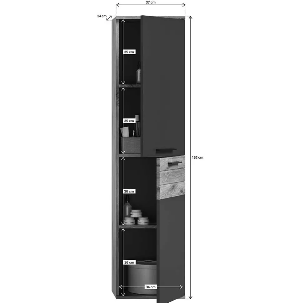 Hängender Hochschrank fürs Badezimmer - Depart