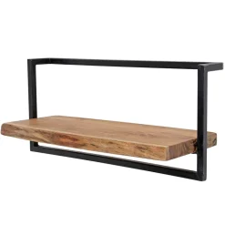 Hängendes Design Regal aus Holz & Stahl - Wenilema