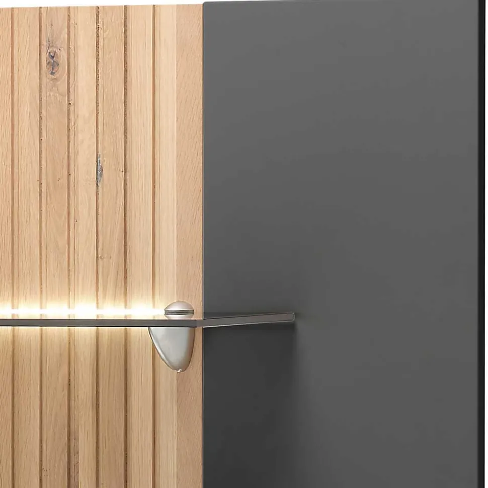 Hängepaneel mit zwei Glasböden & LED Licht - Cruzca