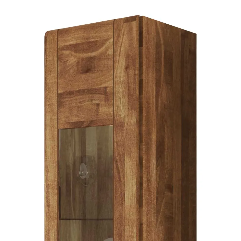 Hängevitrine Vaskov aus Wildeiche Massivholz