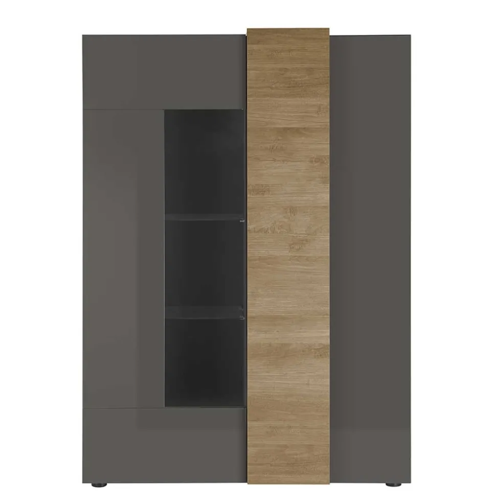 Hochglanz Highboard mit Glas - Eracosta