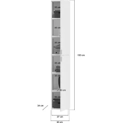 Hochglanz Kleiderschrank 6-türig - Ejulia (zweiteilig)