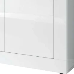 Hochglanz Sideboard in Weiß 4-türig - Sogno