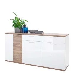 Hochglanz Sideboard in Weiß - Icadro
