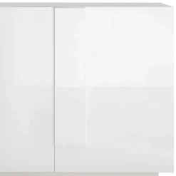 Hochglanz Sideboard mit 3 Türen in Weiß - Kerym