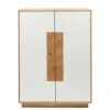 Hochwertiges Highboard in Weiß & Eiche - Smonia