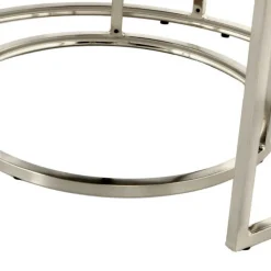 Hocker Duo in Schwarz mit Silber - Utony (zweiteilig)