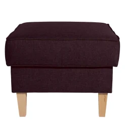 Hocker in Bordeaux Rot und Buche - Sanjuas