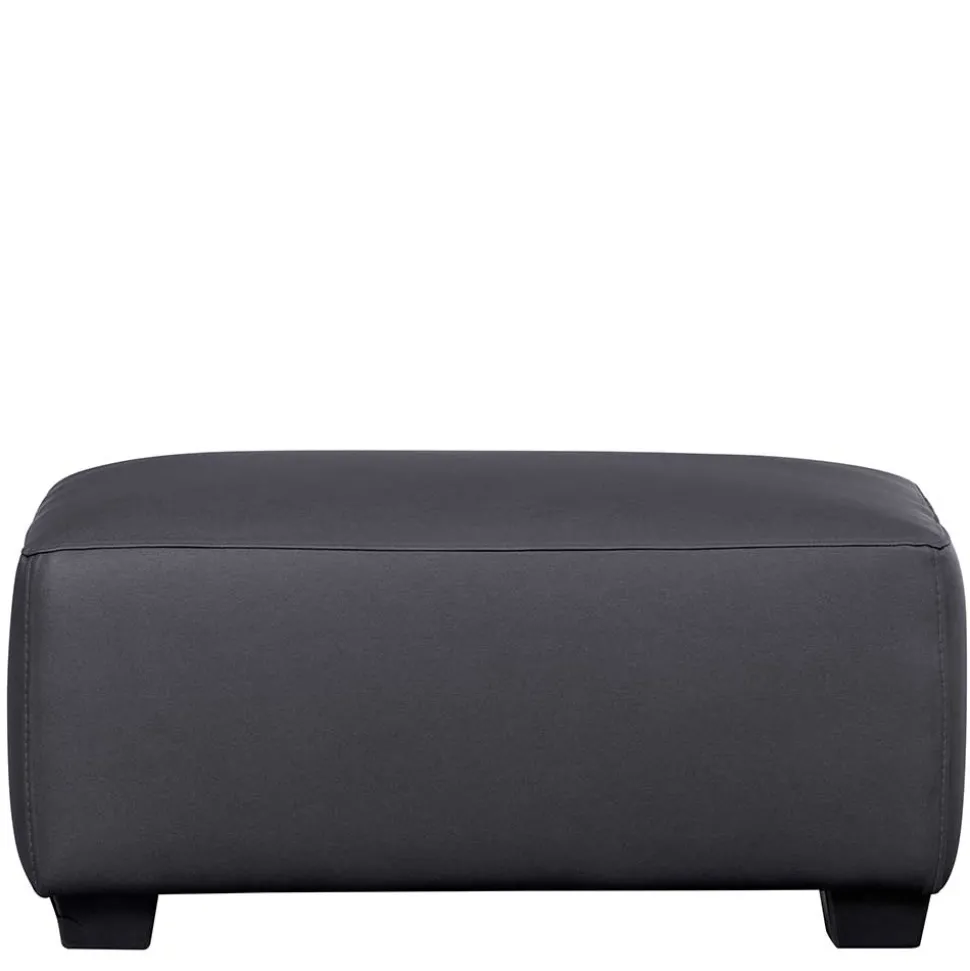 Hocker in Dunkelgrau Kunstleder - Loudes