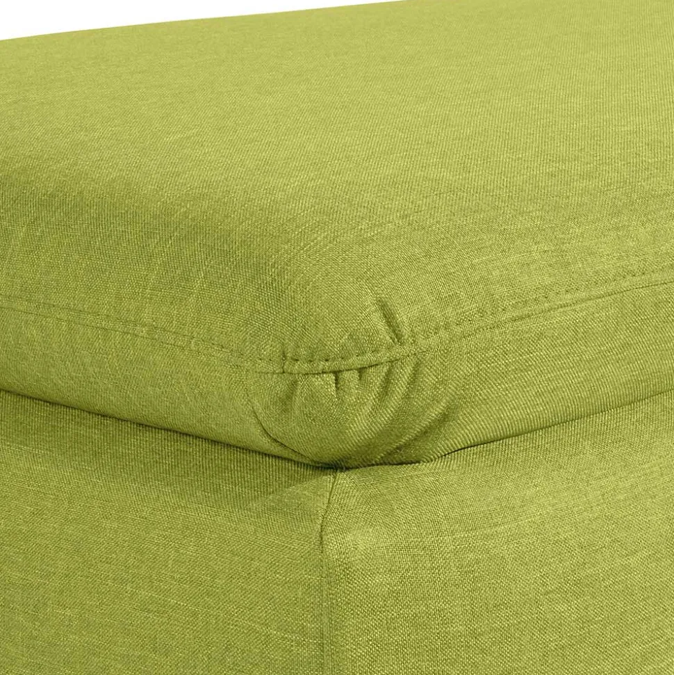 Hocker in Gelbgrün und Nussbaum Braun - Zlatka